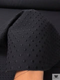 Italian Dotted Textured Brocade - Black