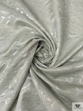 Floral Jacquard Brocade with Metallic Detailing - Light Grey / Light Gold