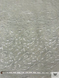 Floral Jacquard Brocade with Metallic Detailing - Light Grey / Light Gold