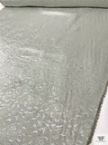Floral Jacquard Brocade with Metallic Detailing - Light Grey / Light Gold