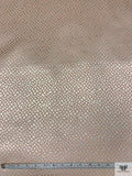 Reptile-Inspired Metallic Brocade - Peach / Champagne-Gold