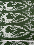 Iris Appliqué Embroidered Tulle - Army Green