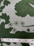 Iris Appliqué Embroidered Tulle - Army Green