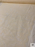 Iris Appliqué Embroidered Tulle - Cream