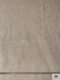 Iris Appliqué Embroidered Tulle - Cream