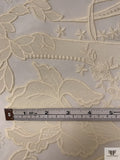 Iris Appliqué Embroidered Tulle - Cream