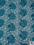 Floral Guipure Lace - Dusty Turquoise