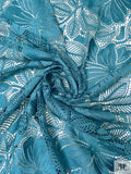 Floral Guipure Lace - Dusty Turquoise