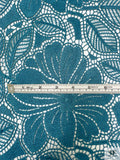 Floral Guipure Lace - Dusty Turquoise