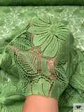 Floral Guipure Lace - Pickle Green