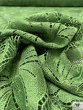 Floral Guipure Lace - Pickle Green