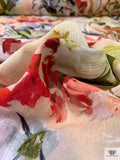 Watercolor Floral Printed Cotton Gauze - Multicolor