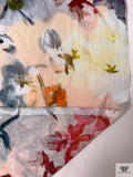 Watercolor Floral Printed Cotton Gauze - Multicolor