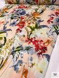 Watercolor Floral Printed Cotton Gauze - Multicolor