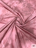 Italian Romantic Floral Warp Printed Polyester Taffeta - Pink