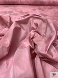Italian Romantic Floral Warp Printed Polyester Taffeta - Pink