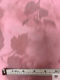 Italian Romantic Floral Warp Printed Polyester Taffeta - Pink