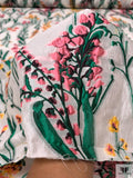 Italian Garden Floral Fil Coupé Organza - Off-White / Green / Marigold / Pink