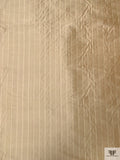 Woven Striped Silk Shantung - Champagne