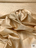 Woven Striped Silk Shantung - Champagne