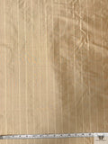 Woven Striped Silk Shantung - Champagne