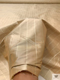 Woven Striped Silk Shantung - Champagne