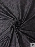 Diamond Pintuck Silk Dupioni - Black
