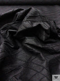 Diamond Pintuck Silk Dupioni - Black
