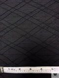 Diamond Pintuck Silk Dupioni - Black