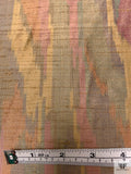 Ikat Striations Yarn-Dyed Silk Dupioni - Antique Gold / Antique Green / Antique Berry