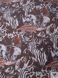 Italian Safari Animal Printed Tricot Knit - Browns / Greys