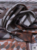 Italian Safari Animal Printed Tricot Knit - Browns / Greys