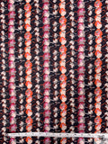 Abstract Floral Lines Printed Tricot Knit - Black / Nude / Orange / Berry