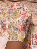 Hazy Floral Printed Tricot Knit - Peach / Yellow / Coral / Taupe