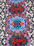 Floral Collage Printed Pique Knit - Multicolor