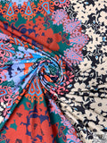 Floral Collage Printed Pique Knit - Multicolor
