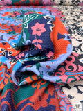 Floral Collage Printed Pique Knit - Multicolor