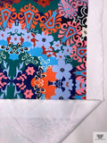 Floral Collage Printed Pique Knit - Multicolor