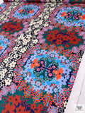 Floral Collage Printed Pique Knit - Multicolor