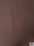 Paisley Printed Tricot Knit - Brown / Navy
