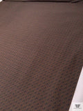 Paisley Printed Tricot Knit - Brown / Navy