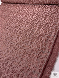 Italian Ornate Floral Textured Metallic Brocade - Dusty Rose