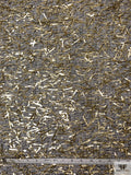 Metallic Eyelash Fringe Novelty Tweed - Gold / Black / White