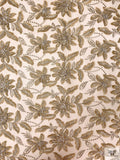 3D Floral Metallic Embroidered Tulle - Gold / Silver