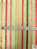 Satin Striped Yarn-Dyed Silk Taffeta - Pale Pistachio / Pinks / Peach