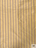 Striped Yarn-Dyed Silk Taffeta - Soft Yellow / Cream / Brown