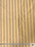 Striped Yarn-Dyed Silk Taffeta - Soft Yellow / Cream / Brown