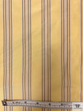 Striped Yarn-Dyed Silk Taffeta - Soft Yellow / Cream / Brown