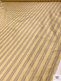 Striped Yarn-Dyed Silk Taffeta - Soft Yellow / Cream / Brown