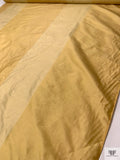 Striped Color-Block Yarn-Dyed Silk Shantung - Golden Butter / Butter